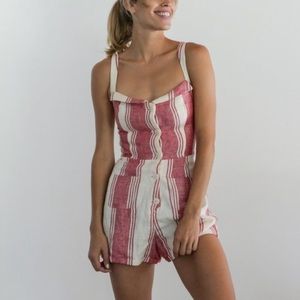 Reformation • Coconut Romper Cuba Stripe